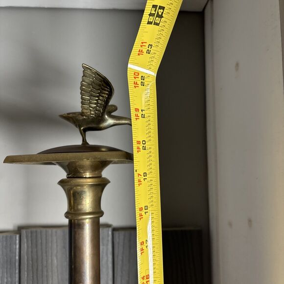 Vintage set of 3 of Heavy Brass Candle Sticks by SARREID Ltd Korea (Ducks 2/3) - Picture 2 of 16